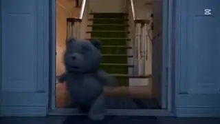 Ted sliding down the stairs 😂