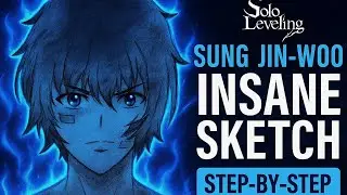 &ldquo;Sung Jin Woo Sketch 🔥 INSANELY Clean Step By Step Tutorial&rdquo;