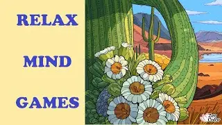 Zen Color Paint by Numbers app Colour with me Desert Life #relaxing #sand #cactus #flowers