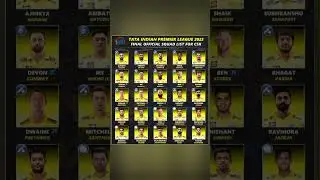 CSK 2023 IPL SQUAD🔥||CSK 2023 PLAYERS LIST||#ipl #ipl2023 #viratkohli #shorts #ytshorts #viral #CSK
