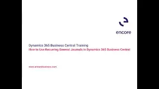 How to Use Recurring General Journals in Dynamics 365 Business Central