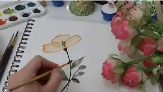 How to Paint Transparent Watercolor Flowers | Step-by-Step Tutorial/ A Beginner&rsquo;s Guide 