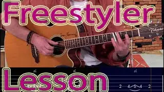 Freestyler Guitar Intro lesson (TABs)