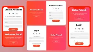 Login and Signup Form With Animation | HTML CSS | #coding #htmlcss #portfolio