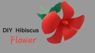 Hibiscus Paper Flower | DIY Hibiscus Origami Paper Flower