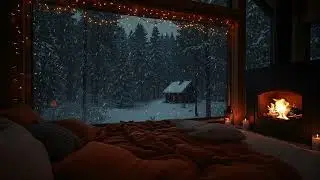 Nightfall Retreat Cabin Winter Jazz 🌙❄️ | Gentle Jazz Harmony for Winter Silence