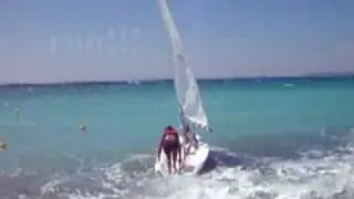 Topper Topaz beach start sailing