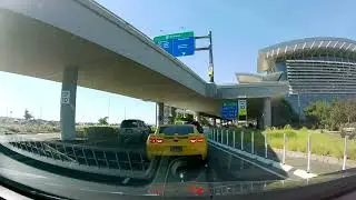 Sacramento  International Airport Terminal B, to Downtown Sacramento, avoiding heavy traffic on i-5.