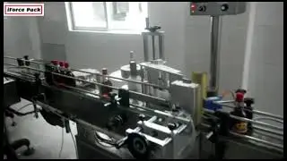 Automatic herb wine liquor glass bottle vertical labeling machine label applicator