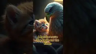 A Heroic Rescue The Eagle and the Kitten #animals #cute #rescue #story  #unlikelyfriendship #kitten