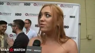 Andrea Bowen red carpet interview at OUTFEST 2013 