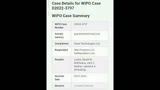 #UDRP win in GuaranteedRemoval.com
