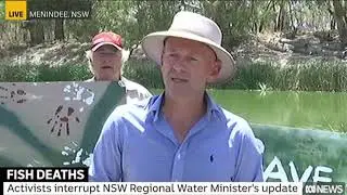 ANOTHER FISH KILL DARLING RIVER, ACTIVISTS INTERRUPTS NIALL BLAIR PRESS UPDATE
