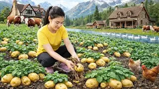 299 Days Harvesting 1000+ Giant Potatoes Go to Market Sell | Thuy Countryside