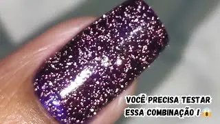 VOC&Ecirc; PRECISA TESTAR ESSA COMBINA&Ccedil;&Atilde;O DE ESMALTES! MISTURINHA ROXA COM GLITTER REFLETIVO TUTORIAL ARMY