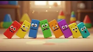 Eight Little Domino Tiles Fall Fall Fall | Nursery Rhymes for Kids & Baby Songs