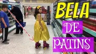 APRENDENDO A ANDAR DE PATINS VESTIDA DE BELA - ENTÃO ROBERTA FAMILY siga @dailyfamiliaporcides
