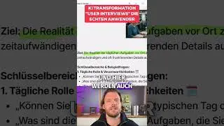 Warum Enduser-Interviews &uuml;ber KI-Erfolg entscheiden