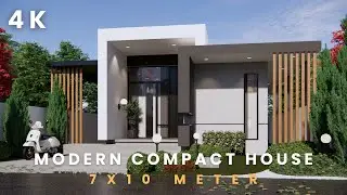 Modern House Design Idea 2 Bedroom - Elegant and Timeless - 7 x 10 Meters