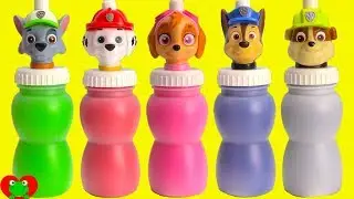 Genie Plays With Paw Patrol Color Slime Surprises