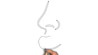 Nose and lips sketch drawing image, Lines Becoming Form, Shadows of Simplicity