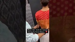 instant trick for fitting of loose blouse #tipsandtricks #fitting @fashionishta