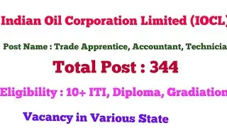 IOCL Trade apprentice , technician, accountant online form 2018