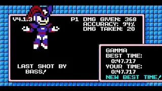 beating mega man arena's gamma fight in under a minute