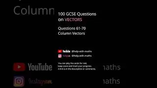 Vectors Flashcards Q 61 70 #shorts #maths #flashcards #gcse #quiz