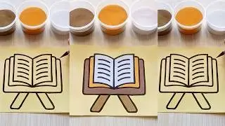 Coloring Stand Books with Sand Art | Relaxing & Satisfying Video For Kids
