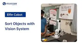 Han's robot Elfin cobot learns to sort objects with vision system