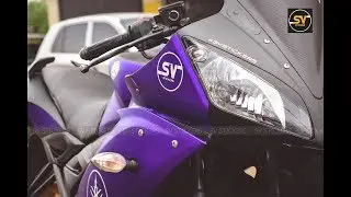 Yamaha R15 V1 Wrapped in Matte Metallic Purple & Matte Black