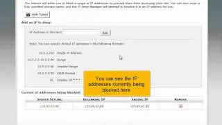 How to use the IP Deny Manager in cPanel