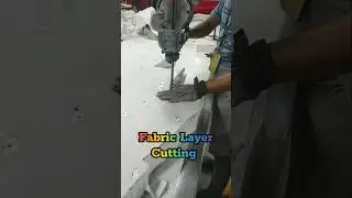 Fabric layer cutting in garments #fabriccuttingmachine #fabriccutting #cuttingmaster
