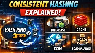Consistent Hashing Explained | Real-World Examples (DB, Cache, CDN, Load Balancer)