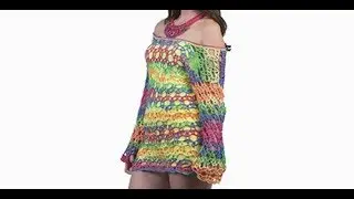 HOW TO CROCHET A MULTICOLOR SMOCK  -  EASY AND FAST - BY LAURA CEPEDA