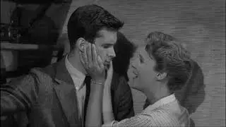 Anthony Perkins, Norma Moore, Karl Malden, and Perry Wilson in Fear Strikes Out (1957)