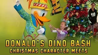 All of the character meets at Donald's Dino Bash with Christmas Costumes to boot!!