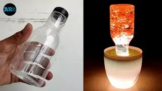 Beautiful resin night lamp from plastic bottle ✓ Resin Art