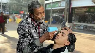 Stress Killing💲5 HEAD MASSAGE BY WARIS BARBER 💆🏻&zwj;♀️ On INDIAN STREET✨ #