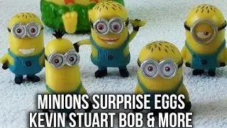 Minions 12 Surprise Eggs | Kevin Stuart Bob & more Minion Toy Surprises