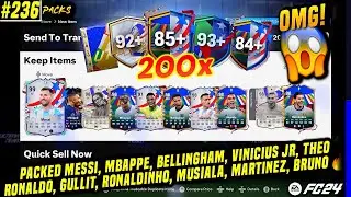 OMG! PACKED MESSI, MBAPPE, BELLINGHAM, VINI - OPENING 200x 84+ x10 & 92+ ICON PICKS |&nbsp;EAFC&nbsp;24&nbsp;#236 🔥