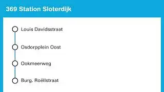 [Verouderd, 2022] Omroepen Lijn 369 GVB Amsterdam: Schiphol Airport - Station Sloterdijk