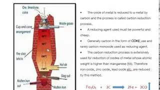 Reduction of metal oxide