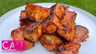 Barbecue Salmon Bites Recipe | Cait Straight Up