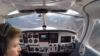 Landing at LSGS SION with PA32 HB-PES. Tower requested short approch