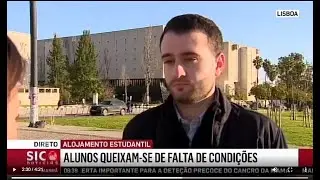 SIC Noticias Direto - Primeiro Jornal -  Alojamento estudantil. Presidente J. Afonso Garcia