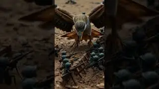 Ant Army vs. Giant Bird &ndash; Epic Battle!#AntsVsBird #antwar