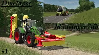 Landwirtschafts Simulator 25 Timelapse M&uuml;nsinger Alb #1 Silo m&auml;hen im Schwabenland!