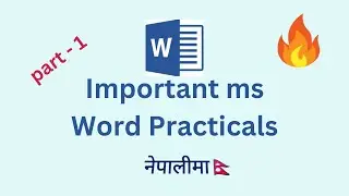 ms word practical in nepali | important ms word practicals in nepali
